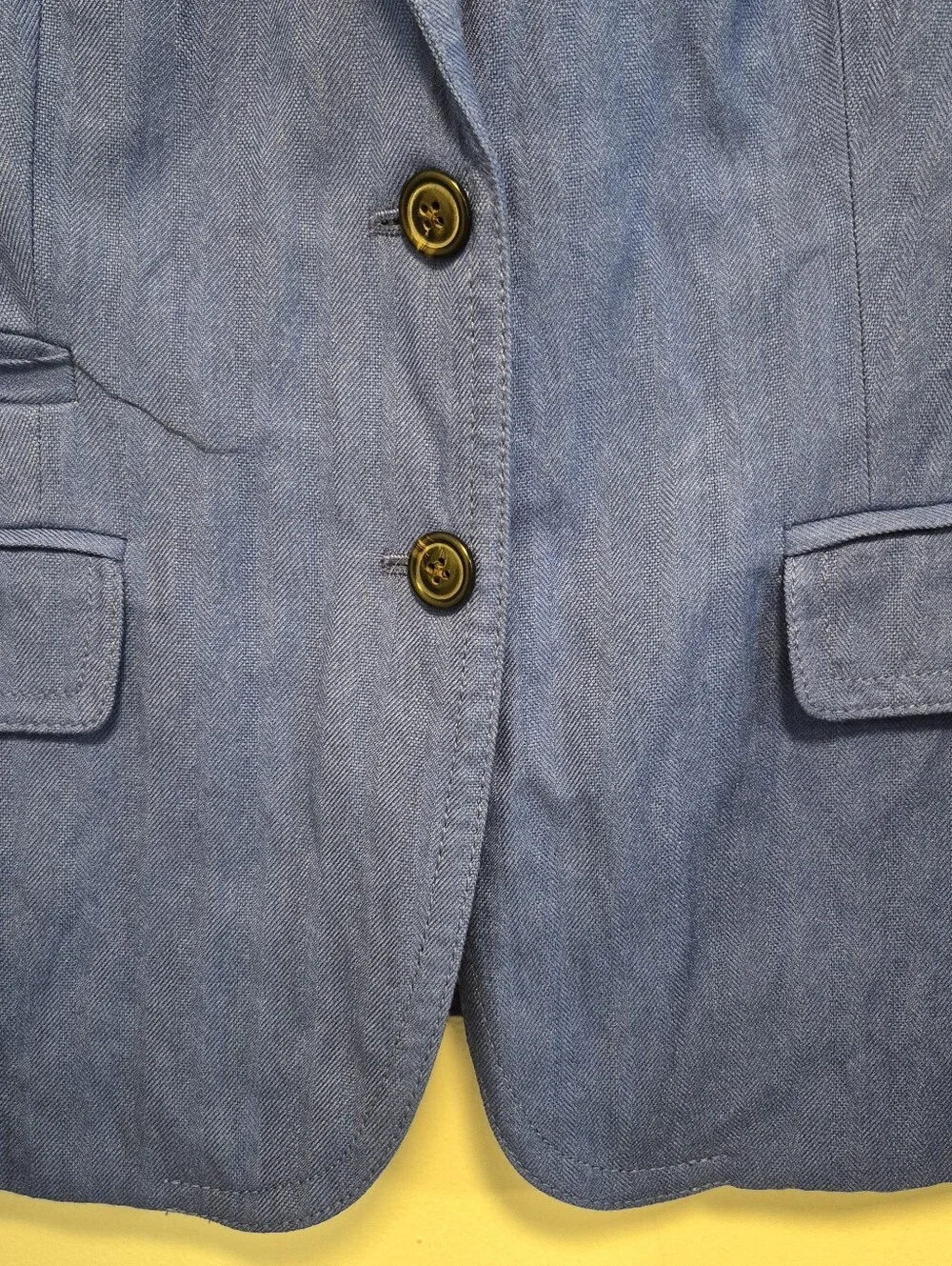 J. Crew Schoolboy Blazer Jacket Cobalt Blue Linen Blend 2010 Women's Size 6